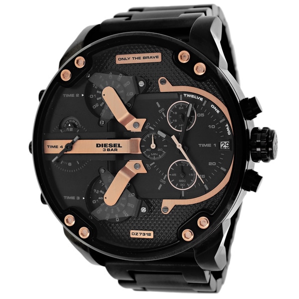 Diesel Mens DZ7312 Mr. Daddy 2.0 Chronograph Black Stainless Steel