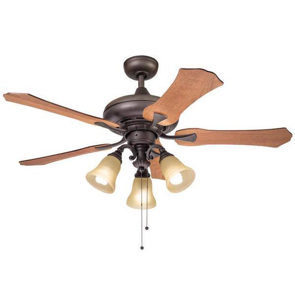 Shop Kichler Lighting Traditional Bronze 52 Inch Ceiling Fan With