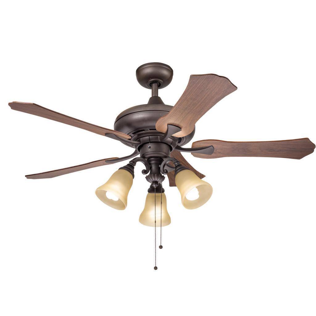 Kichler Lighting Traditional Bronze 52 inch Ceiling Fan with 3-light Kit and Reversable Blades