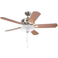 kichler ceiling brushed blades reversable nickel lighting inch fan kit light traditional transitional