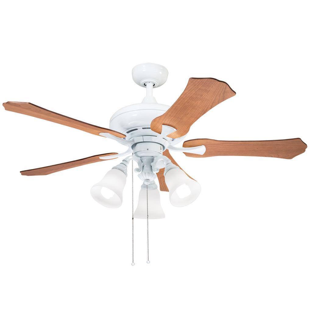 Kichler Lighting Traditional White 52 inch Ceiling Fan with 3-light Kit and Reversable Blades