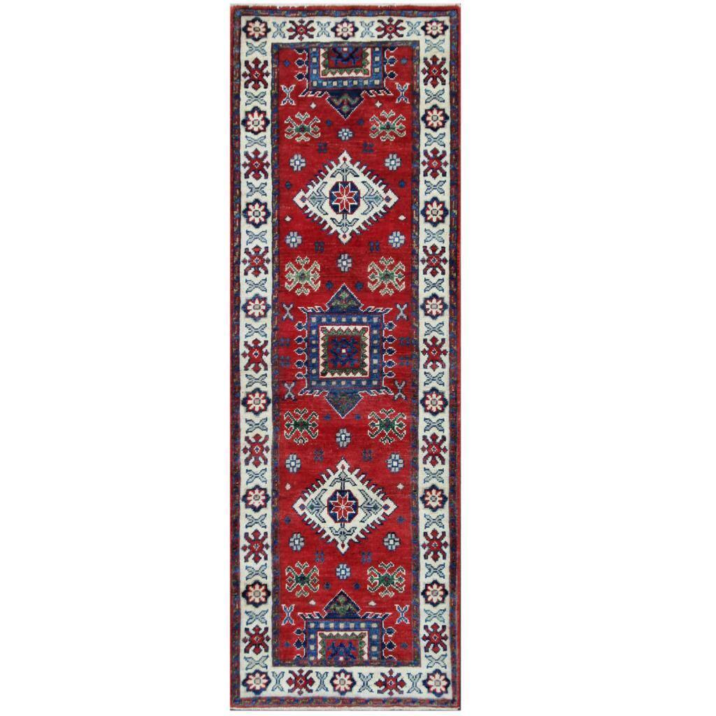 Handmade One-of-a-Kind Kazak Wool Rug (Afghanistan) - 1'11 x 6'