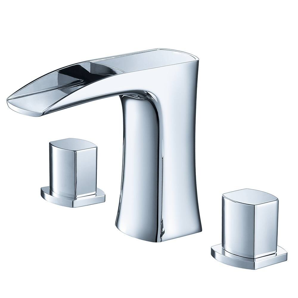 Fresca Fortore Widespread Mount Bathroom Vanity Faucet Chrome