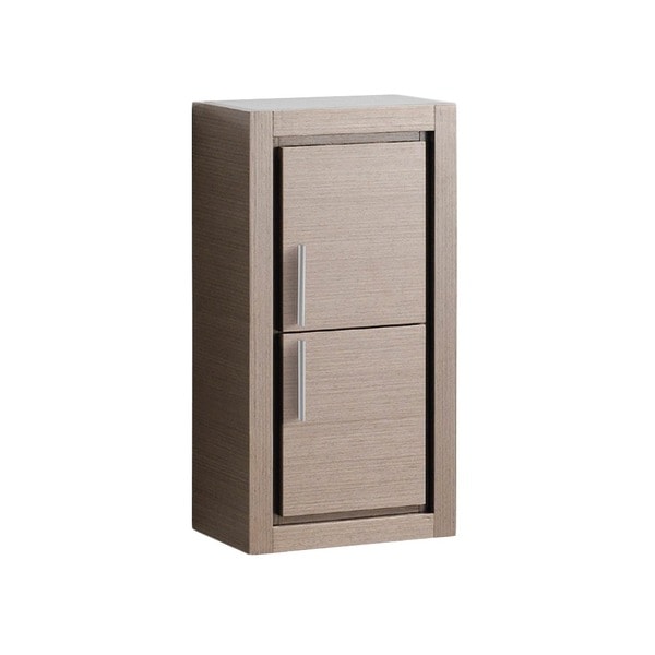 Shop Fresca Grey Oak Bathroom Linen Side with 2 Doors Free