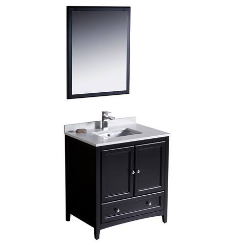 Fresca Oxford 30-inch Espresso Traditional Bathroom Vanity