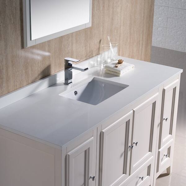 Shop Fresca Oxford 54 Inch Antique White Traditional Bathroom