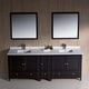 preview thumbnail 9 of 12, Fresca Oxford 84-inch Espresso Traditional Double Sink Bathroom Vanity with Side Cabinet