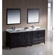 preview thumbnail 8 of 12, Fresca Oxford 84-inch Espresso Traditional Double Sink Bathroom Vanity with Side Cabinet Espresso