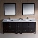 preview thumbnail 3 of 12, Fresca Oxford 84-inch Espresso Traditional Double Sink Bathroom Vanity with Side Cabinet