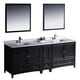 preview thumbnail 1 of 12, Fresca Oxford 84-inch Espresso Traditional Double Sink Bathroom Vanity with Side Cabinet