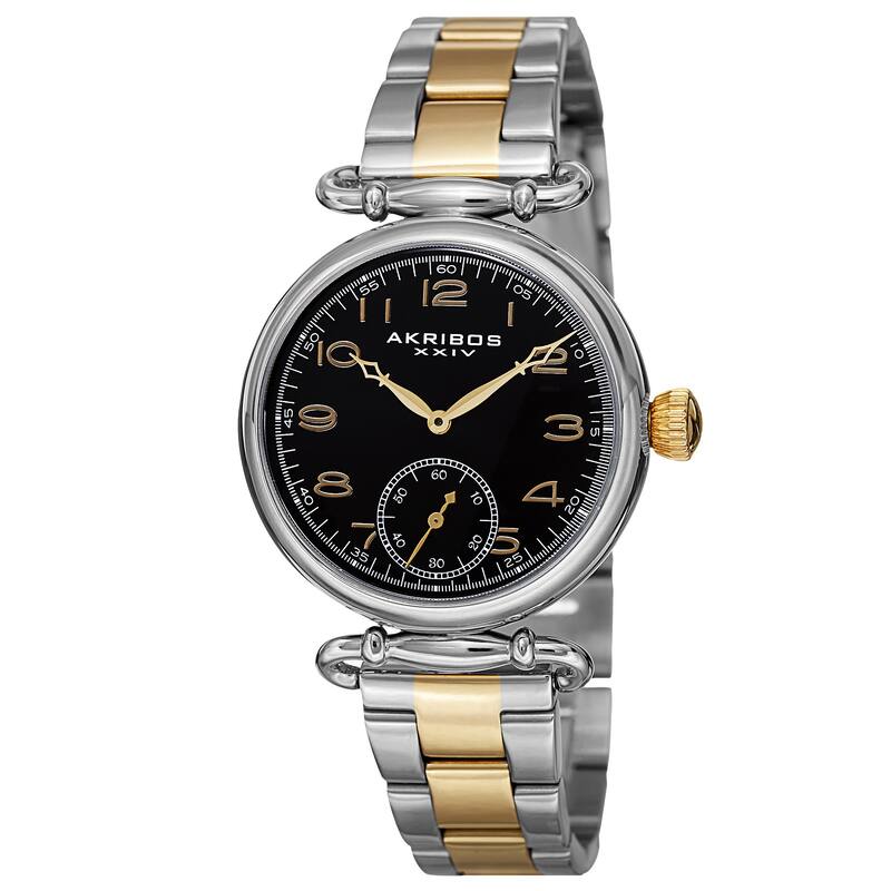 Akribos XXIV Women's Quartz Multifunction Stainless Steel Two-Tone Bracelet Watch