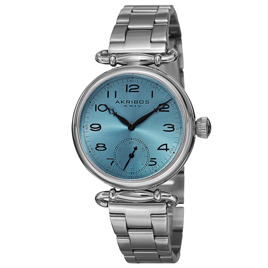 Akribos XXIV Women's Quartz Multifunction Stainless Steel Silver-Tone Bracelet Watch