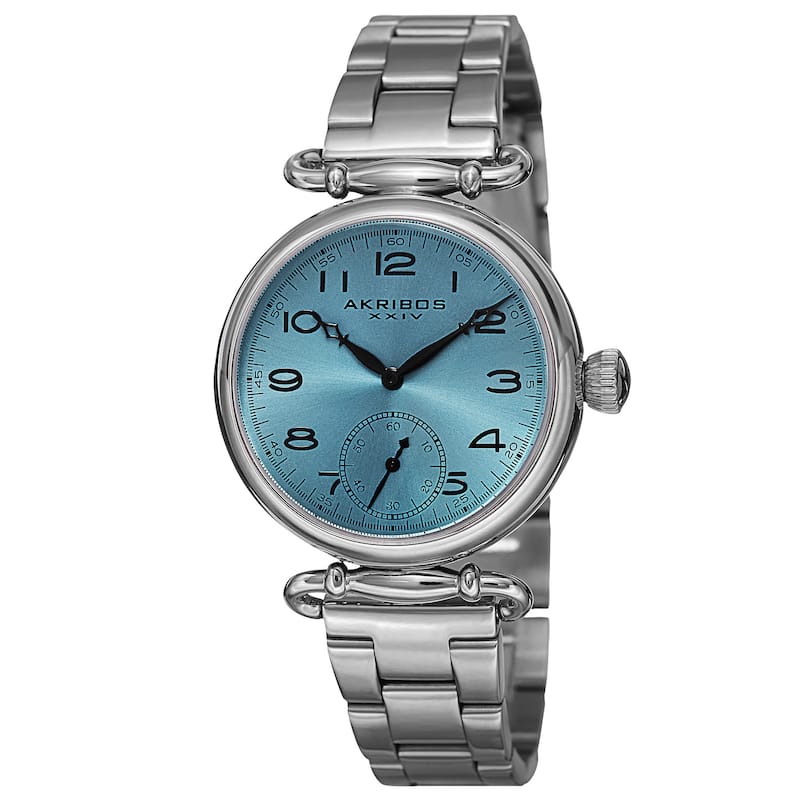 Akribos XXIV Women's Quartz Multifunction Stainless Steel Silver-Tone Bracelet Watch