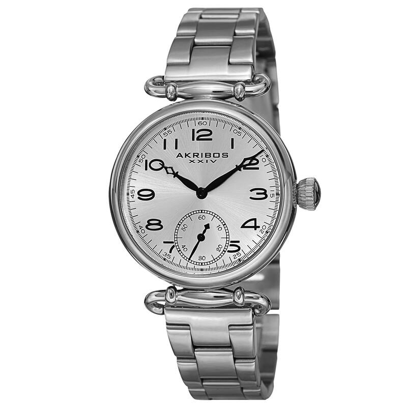 Akribos XXIV Women's Quartz Multifunction Stainless Steel Silver-Tone Bracelet Watch