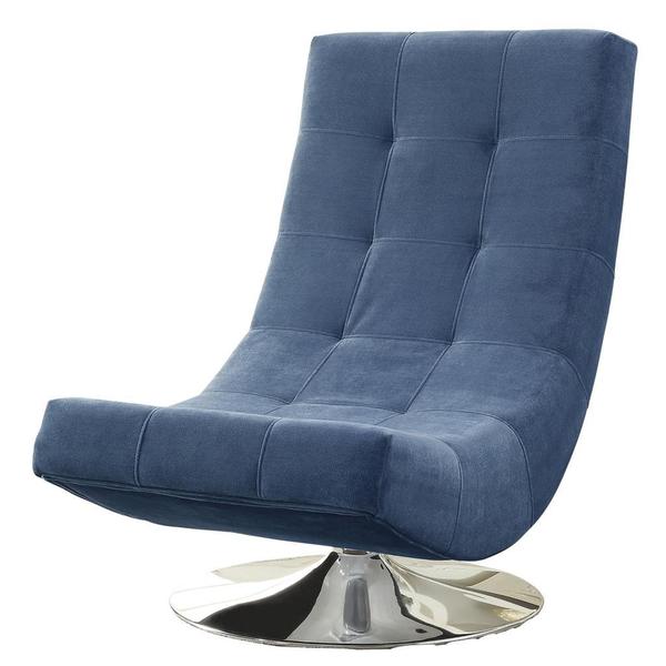 Shop Electra Swivel Tufted Accent ChairBlue Free Shipping Today
