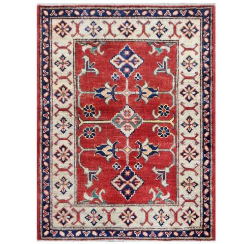 Handmade One-of-a-Kind Kazak Wool Rug (Afghanistan) - 2'9 x 3'8