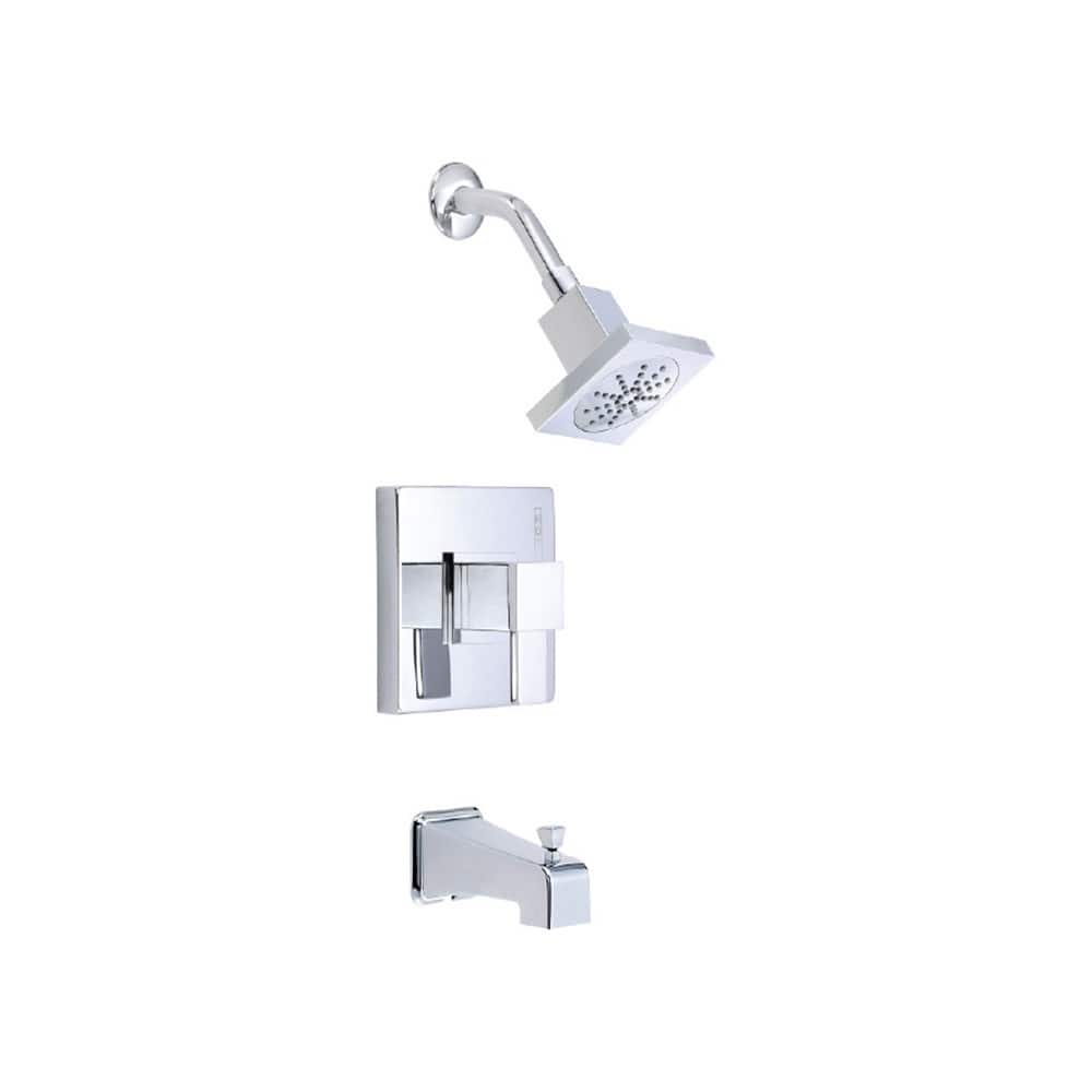 Gerber Reef Tub and D500033T Polished Chrome Shower Faucet - Polished Chrome