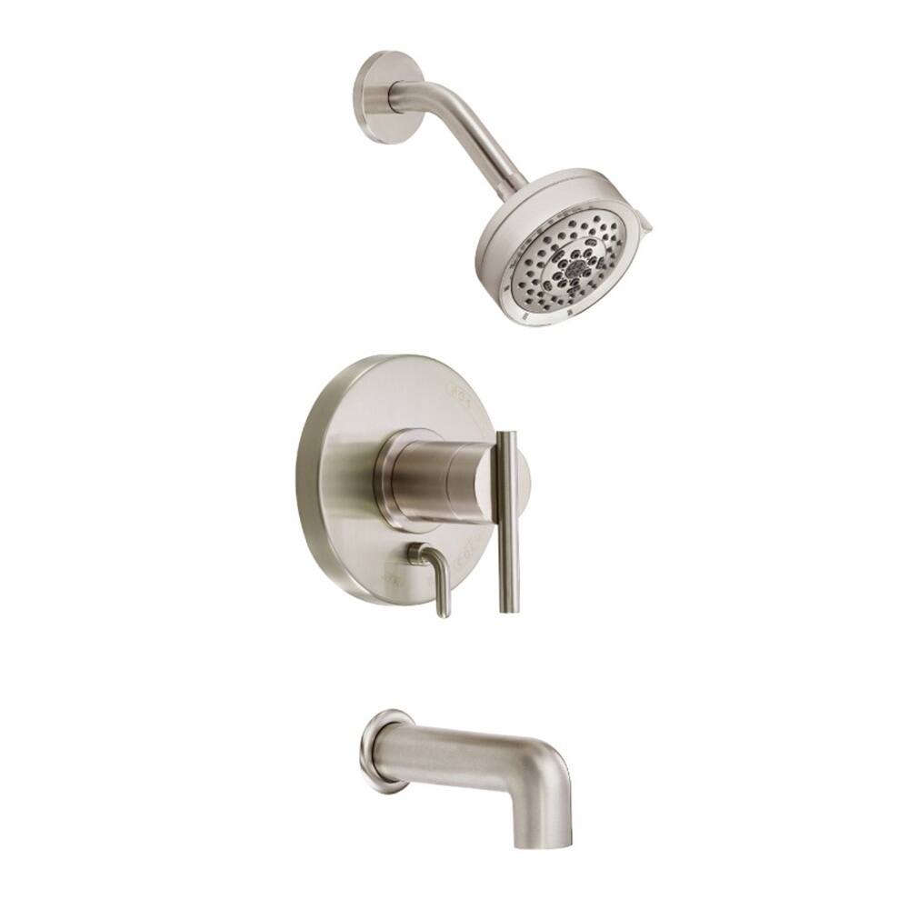 Gerber Parma Tub and D512058BNT Brushed Nickel Shower Faucet - Brushed Nickel