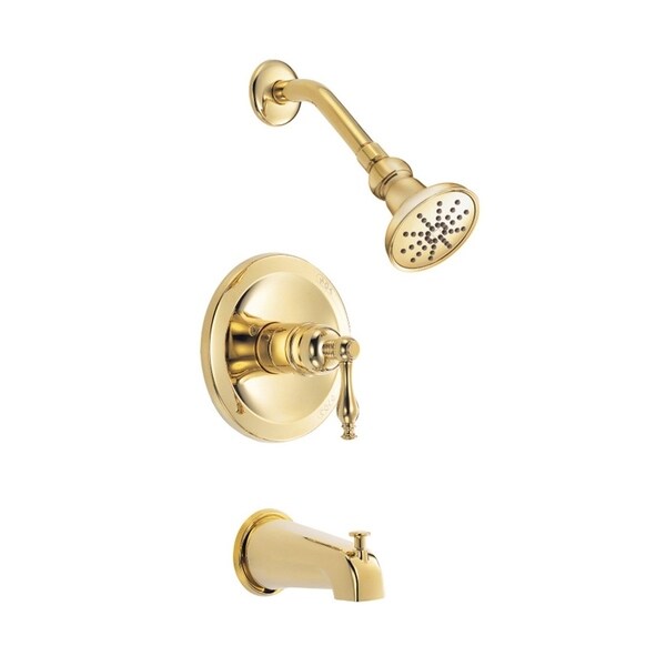 Danze Sheridan Tub and D520155PBVT Polished Brass Shower Faucet