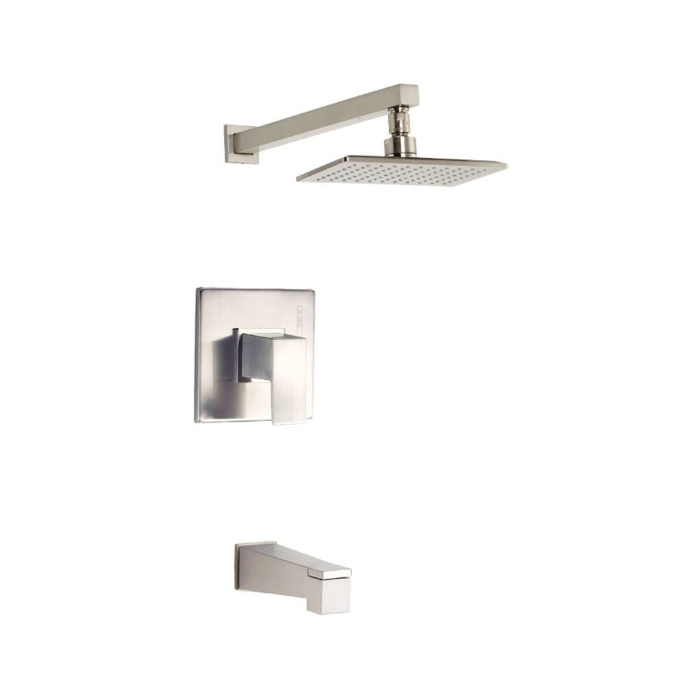 Gerber 1H Trim TandS Mid-town Lever Handle 2.5 Gpm Brushed Nickel Showerhead - Brushed Nickel