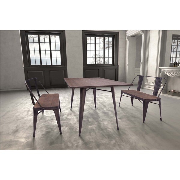Elio Double Bench Rustic Wood