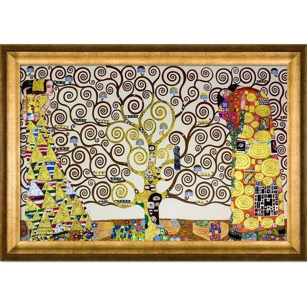 Gustav Klimt 'The Tree of Life, Stoclet Frieze' Hand Painted Framed Canvas Art
