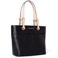 Michael Kors Bedford Black Top Zip Pocket Handbag Tote