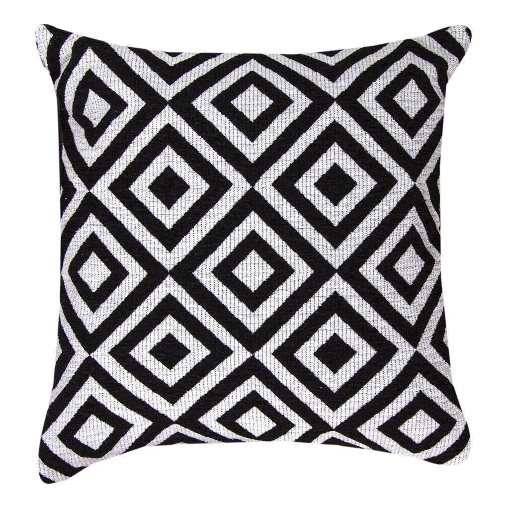 Black and White Diamond Throw Pillows