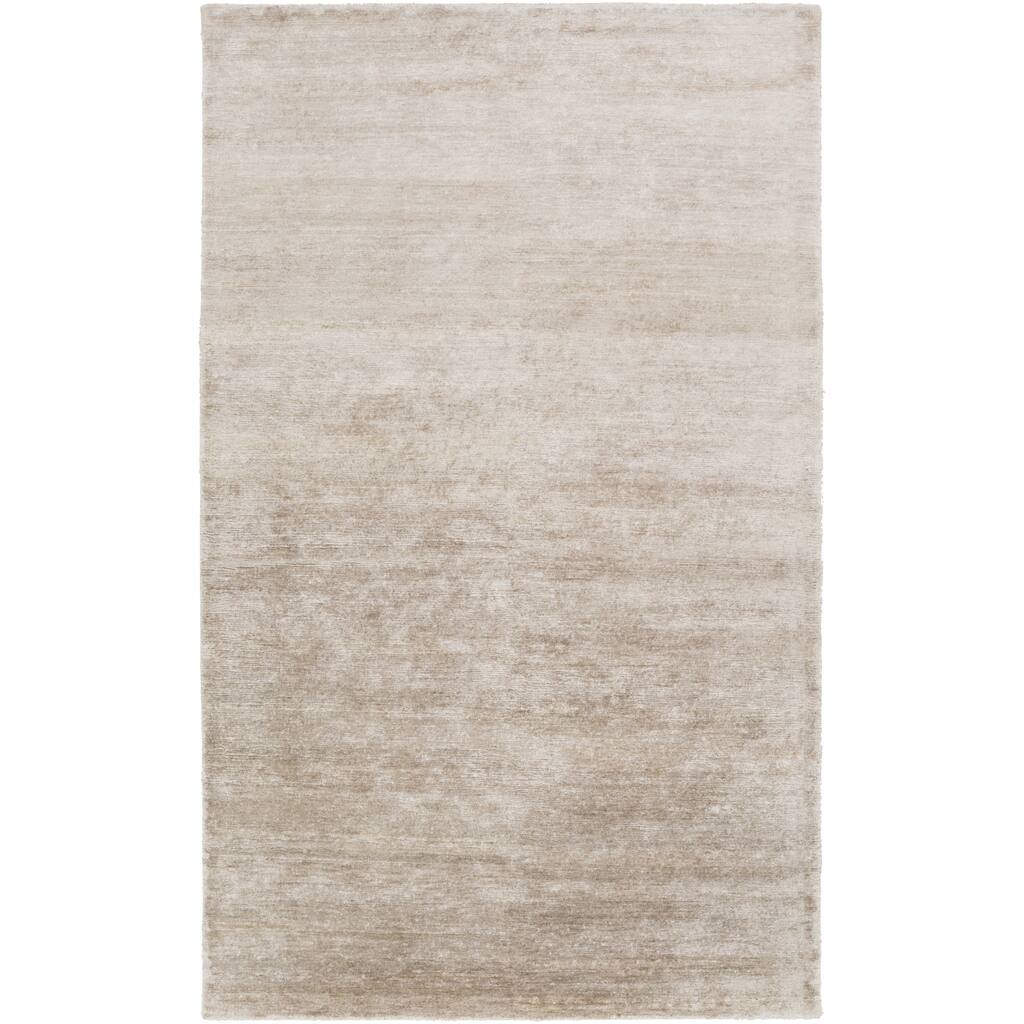 Hand-Knotted Juliette Solid Banana silk Area Rug