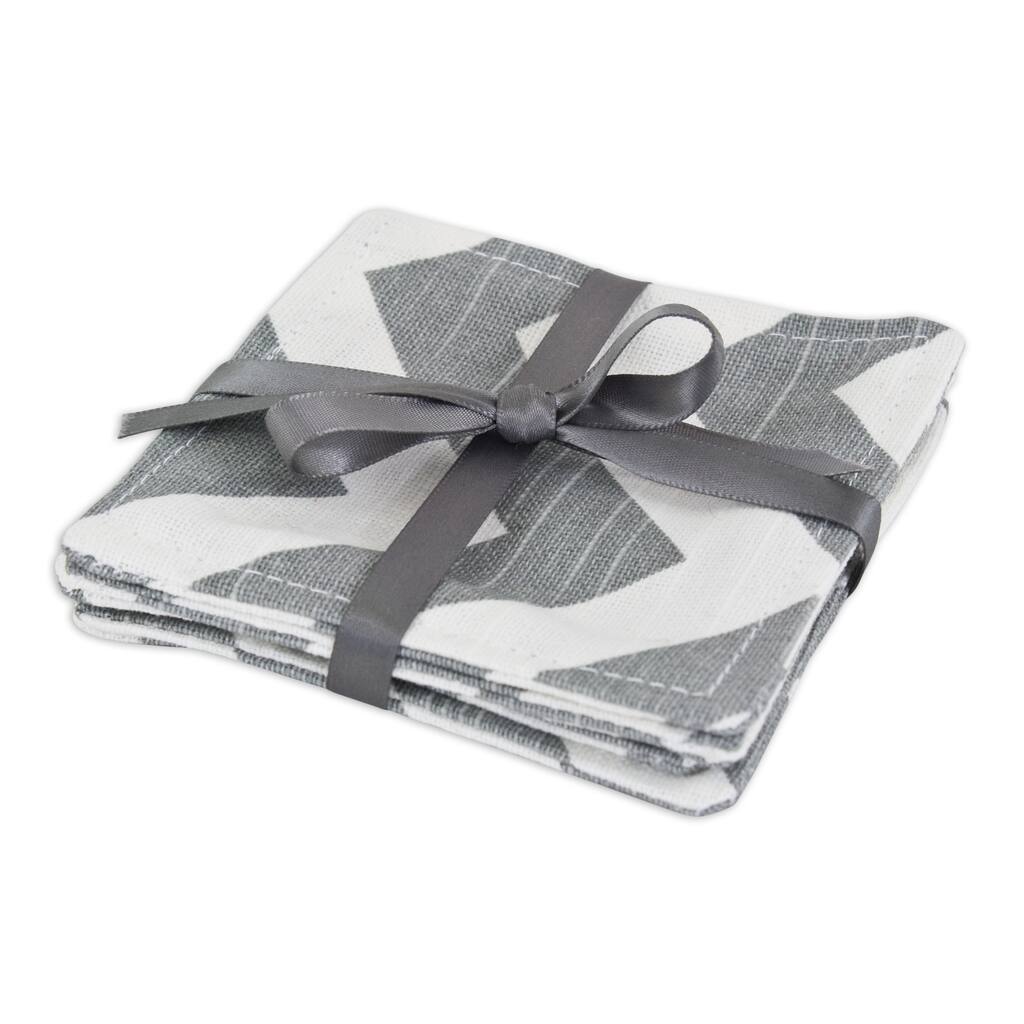 Zig Zag Ash Topstitched Coasters (Set of 6)