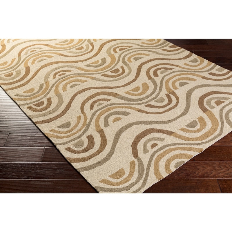 Hand-hooked Lina Geometric Area Rug