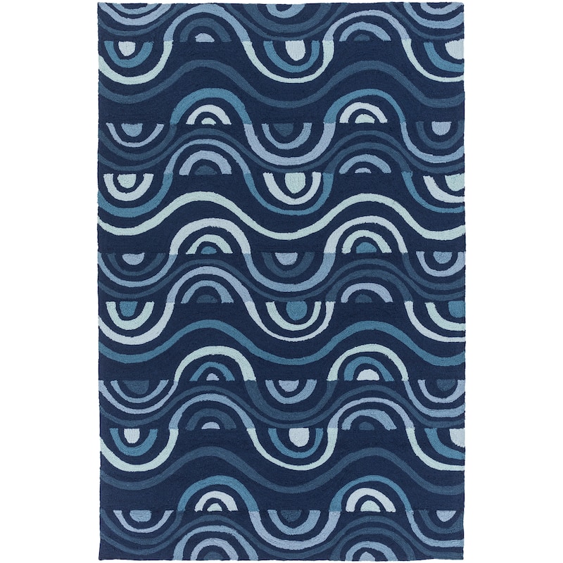 Hand-hooked Lina Geometric Area Rug
