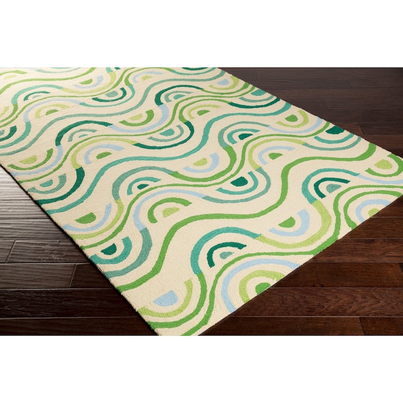 Hand-hooked Lina Geometric Area Rug