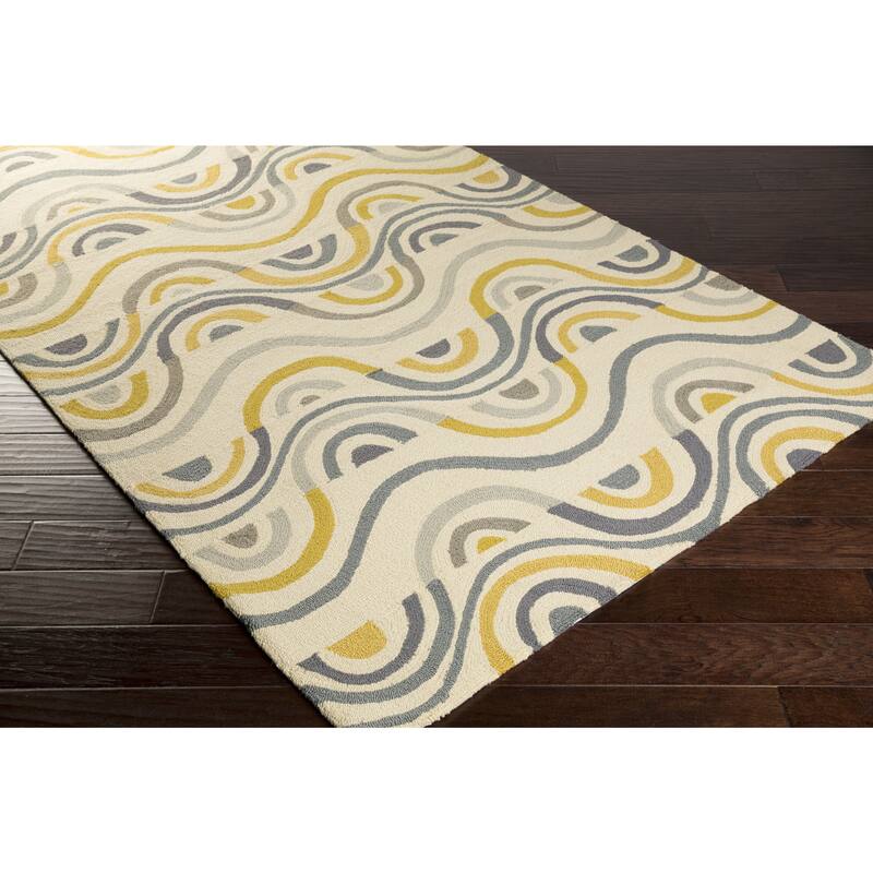 Hand-hooked Lina Geometric Area Rug