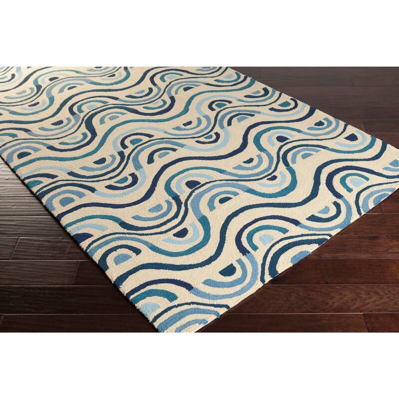 Hand-hooked Lina Geometric Area Rug