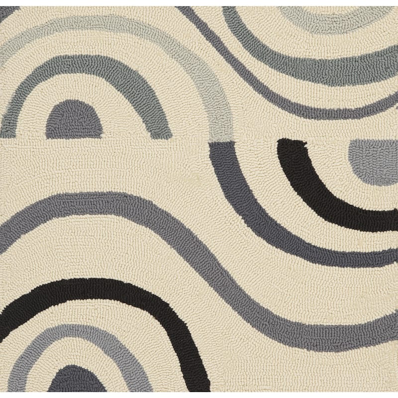 Hand-hooked Lina Geometric Area Rug