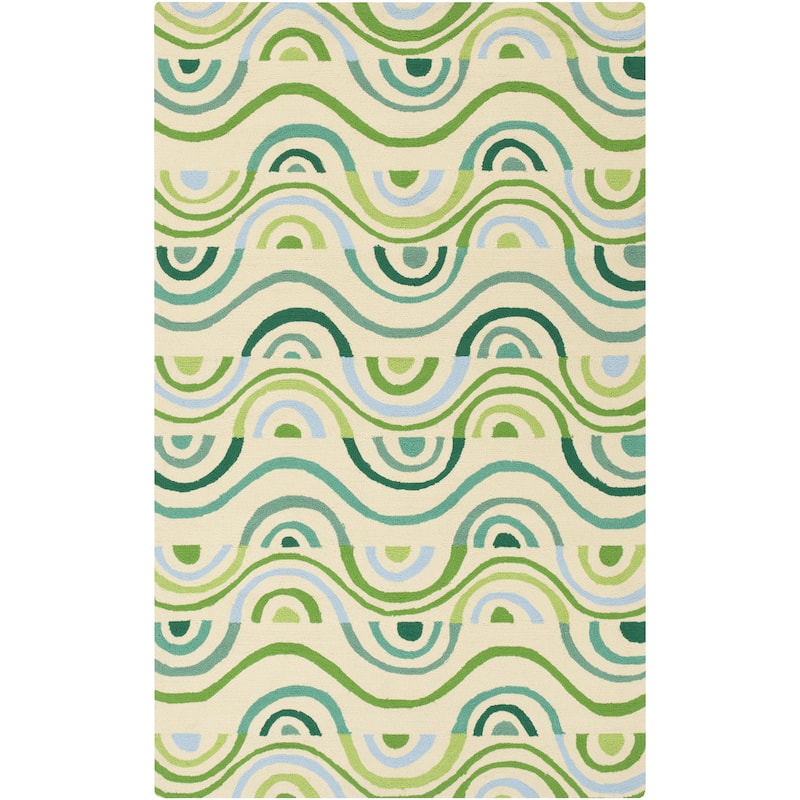 Hand-hooked Lina Geometric Area Rug