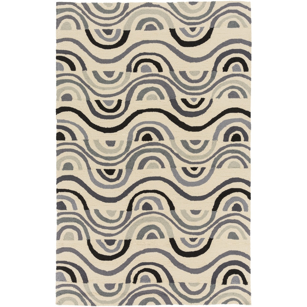 Hand-hooked Lina Geometric Area Rug - 8' x 10' 6"