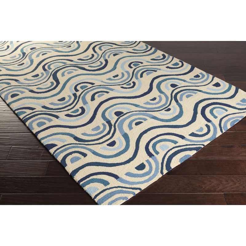 Hand-hooked Lina Geometric Area Rug