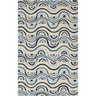 Hand-hooked Lina Geometric Area Rug - 8' x 10' 6"