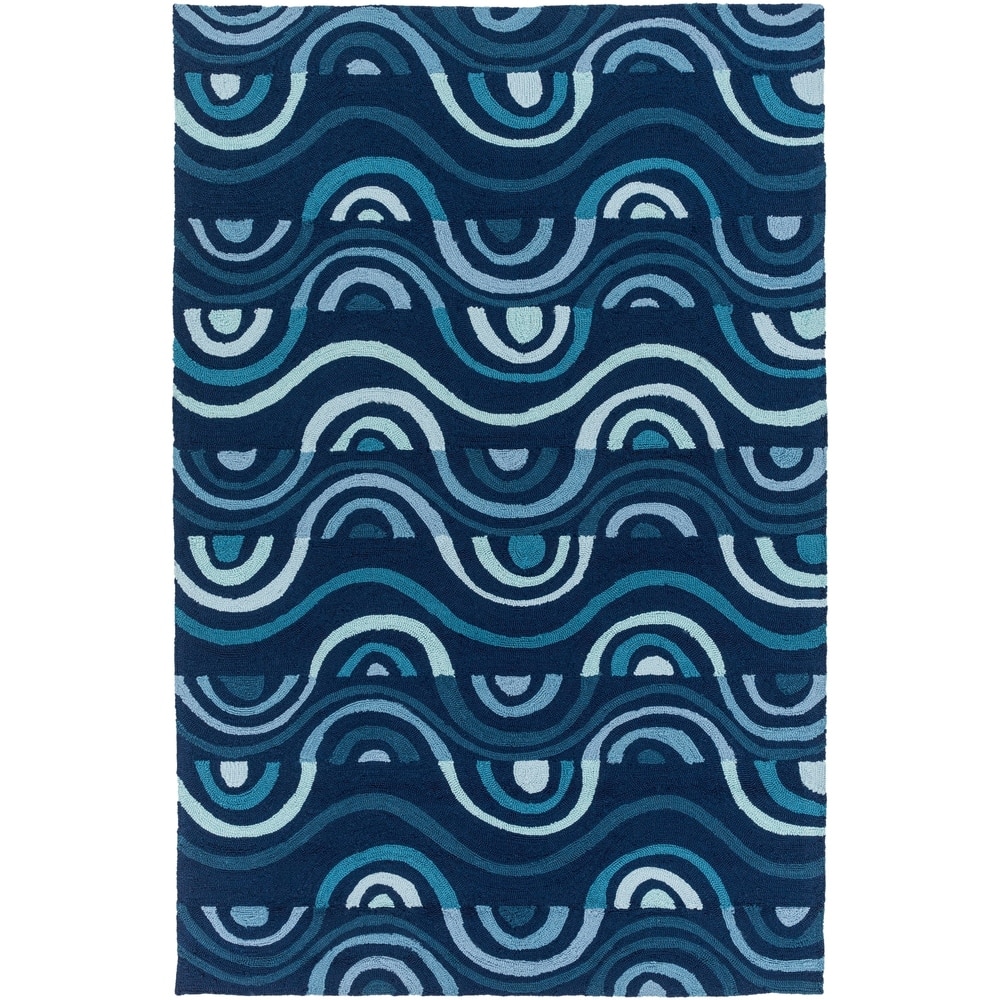 Hand-hooked Lina Geometric Area Rug - 8' x 10' 6"