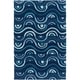 preview thumbnail 26 of 26, Hand-hooked Lina Geometric Area Rug - 8' x 10' 6" Navy