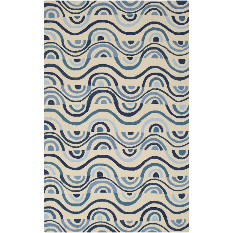 Hand-hooked Lina Geometric Area Rug