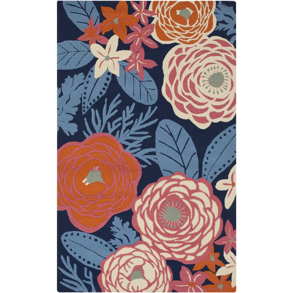 Hand-hooked Lola Floral Area Rug