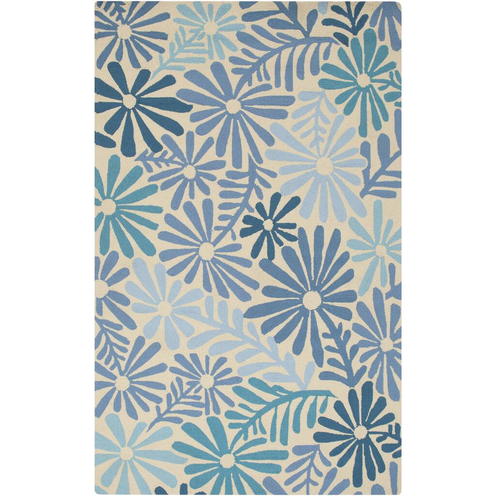 Hand-hooked Lana Floral Area Rug