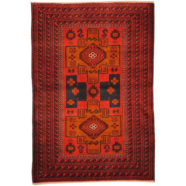 Handmade Herat Oriental Afghan Tribal Balouchi Wool Rug (Afghanistan) - 2'10 x 4'3