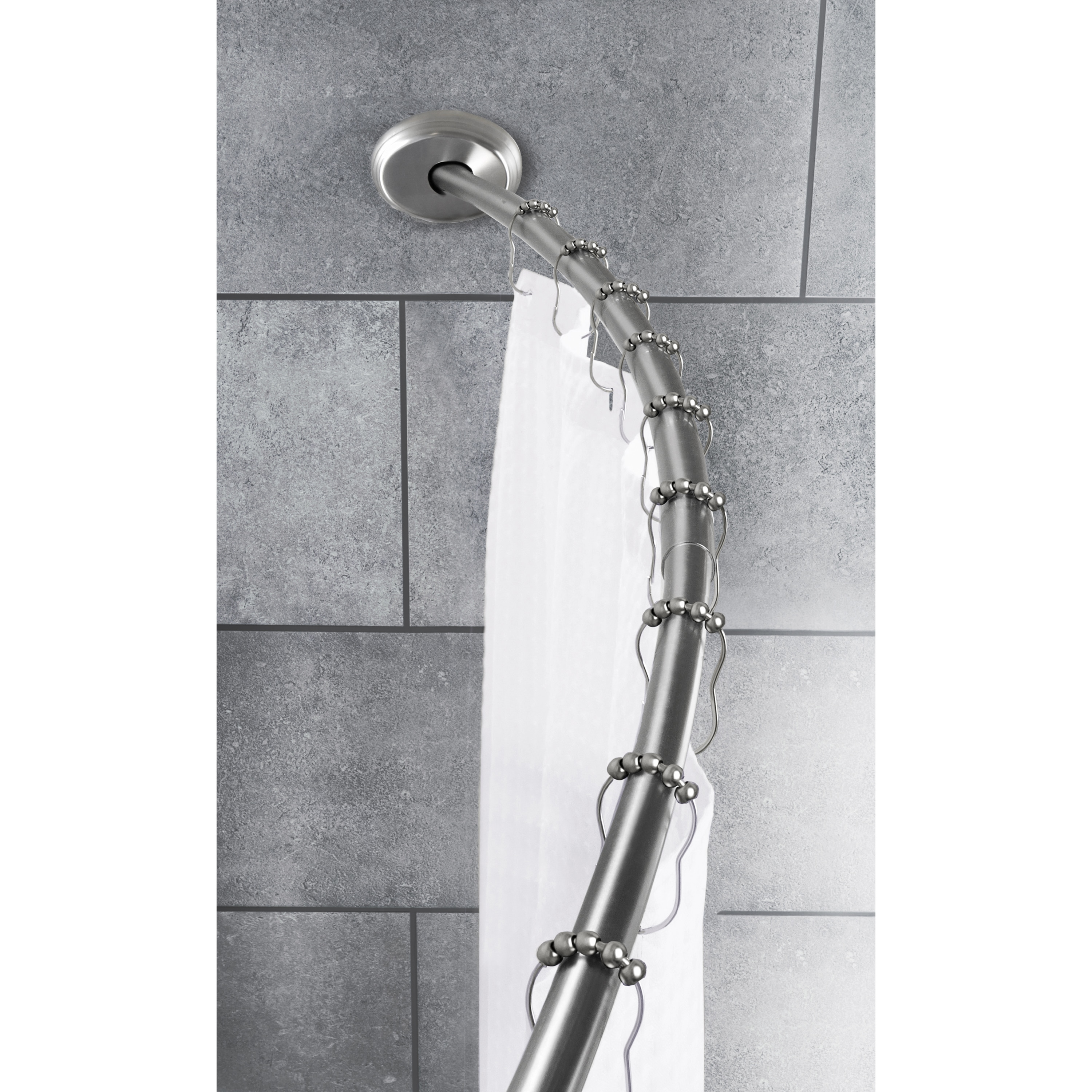 Dual Mount Curved Shower Curtain Rod 
