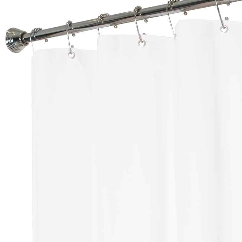 Maytex Super Heavyweight Vinyl Shower Curtain or Liner - White