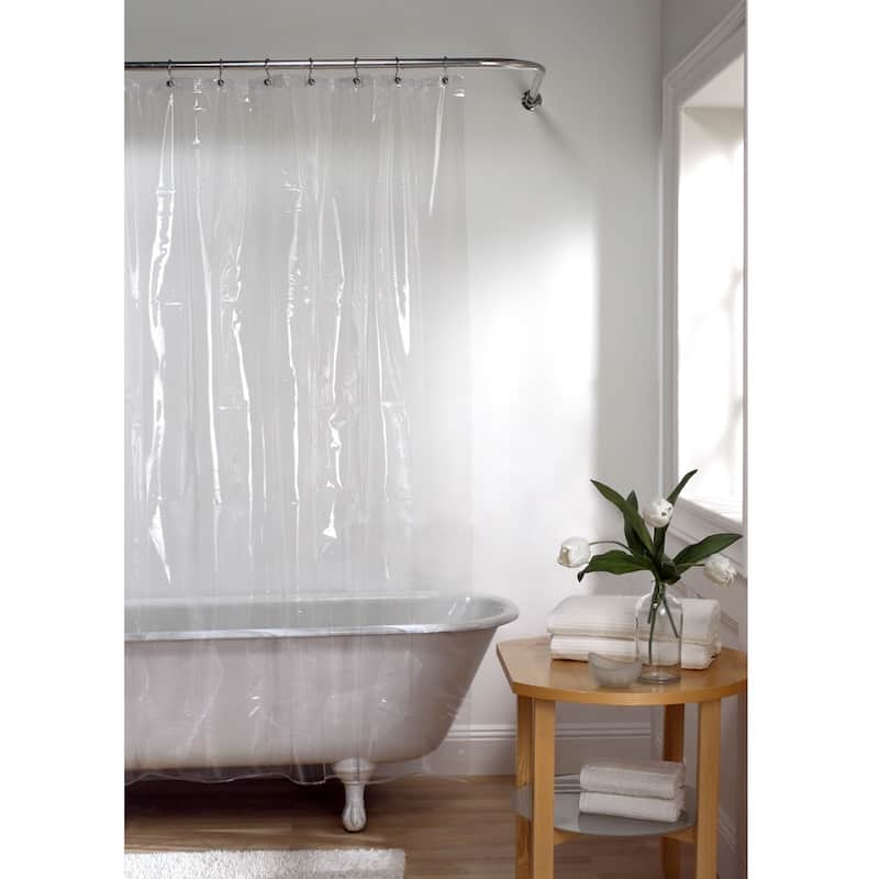 Maytex Super Heavyweight Vinyl Shower Curtain or Liner - Clear