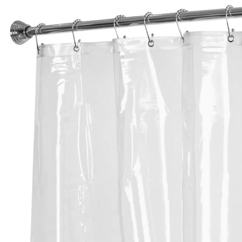 Maytex Super Heavyweight Vinyl Shower Curtain or Liner - Frosty Clear